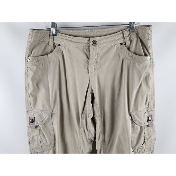 KUHL Pants Womens 14 Reg Beige Splash Roll Up Cargo Pants (36x31) 6065 - Picture 2 of 12